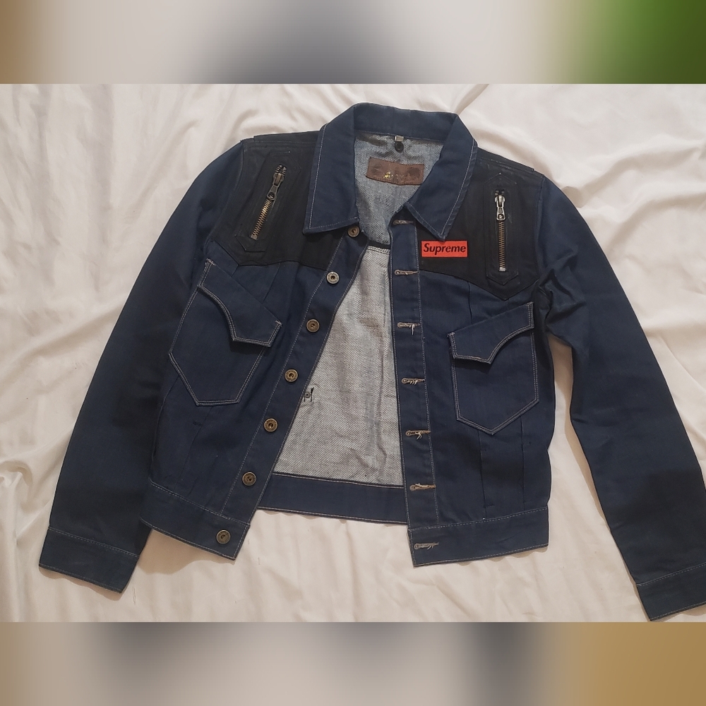 Supreme Dark Blue Men's Bomber Jacket